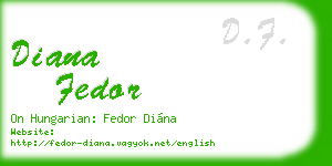 diana fedor business card